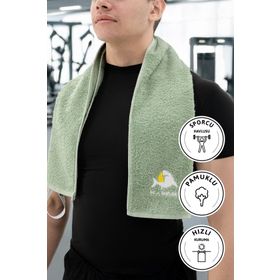 Favora 105x30 cm Yeşil GYM Fitness Plates Boks Tenis Sporcu Antrenman Havlusu