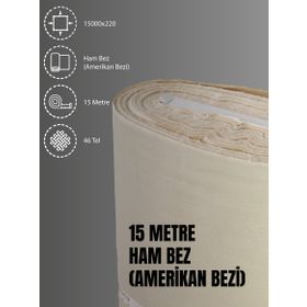 Favora 1500x220 cm Krem Pamuk 46 Tel Amerikan Bezi Ham Bez Punch Kumaş