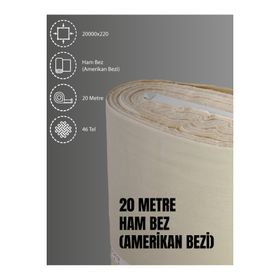 Favora 2000x220 cm Krem Pamuk 46 Tel Amerikan Bezi Ham Bez Punch Kumaş