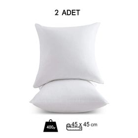 Favora 400 gr 45x45 cm 2 Adet Boncuk Silikon Kırlent İçi Yastık