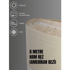 Favora 500x220 cm Krem Pamuk 46 Tel Amerikan Bezi Ham Bez Punch Kumaş