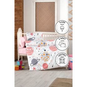 Favora Astromini Pembe %100 Pamuk Bebek Nevresim Takımı