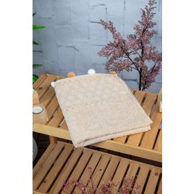 Favora Bella 50x90 Bej Ponponlu Yüz Havlusu