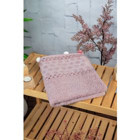 Favora Bella 50x90 Lila Ponponlu Yüz Havlusu