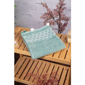 Favora Bella 50x90 Yeşil Ponponlu Yüz Havlusu