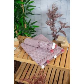 Favora Bella Lila Ponponlu 2'li El Yüz Havlusu