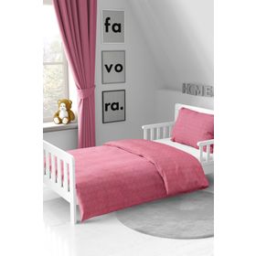 Favora Mimosa Şeker Pembe Pamuklu Ranforce Tek Kişilik Nevresim Seti