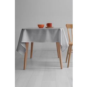 Favora Nayra 160x220 Gri Keten Masa Örtüsü