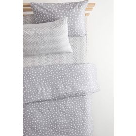 Favora Star 160x220 cm Gri Lastikli Çarşaflı Pamuklu Tek Kişilik Nevresim