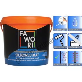 Fawori Silikonlu Mat 15 lt 20 kg Su Bazlı Vanilya İç Cephe Duvar Boyası