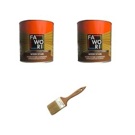 Fawori Wood Stain Koyu Meşe 2,5 lt 3'lü Vernikli Ahşap Koruyucu