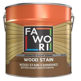 Fawori Wood Stain Şeffaf 12 lt Vernikli Ahşap Koruyucu