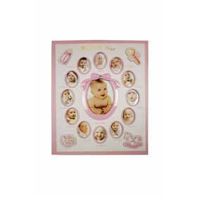 F&D Pembe 240'lık Bebek Fotoğraf Albümü 12 Ay Fotoğraf Çerçevesi