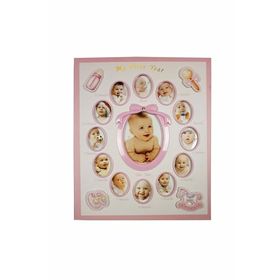 F&D Pembe 240'lık Bebek Fotoğraf Albümü 12 Ay Fotoğraf Çerçevesi