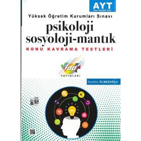 Fdd Yayınları Yayınları AYT Psikoloji-Sosyoloji-Mantık Konu Kavrama Testleri