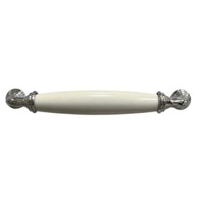 FDS F-398-128-18 Sude Polimer Beyaz Krom Ayak 128 mm Kulp