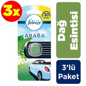Febreze 3x2 ml Hava Ferahlatıcı Araba Kokusu Dağ Esintisi