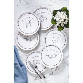 Fecra Animal 6 Parça Pasta Tabağı Seti