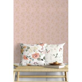 Fecra Çiçek Bahçesi Desenli 43x43 2'li Kırlent Kılıfı