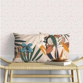 Fecra Hibisküs Desenli 43x43 2'li Kırlent Kılıfı