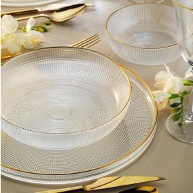 Fecra Loren 18 Parça Gold Fileli Yemek Takımı