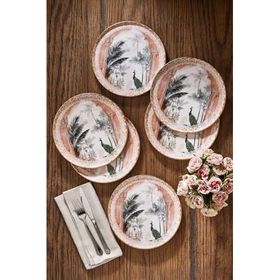 Fecra Peacock 6 Parça Pasta Tabağı Seti
