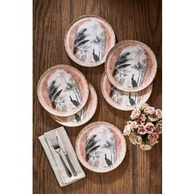 Fecra Peacock 6 Parça Pasta Tabağı Seti
