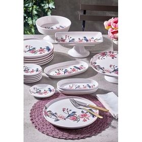 Fecra Pink Bird 18 Parça Servis ve Sunum Seti