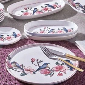 Fecra Pink Bird 18 Parça Servis ve Sunum Seti