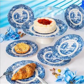 Fecra Vintage Blue 8 Parça Sunum Seti