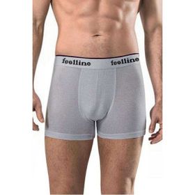 Feelline 4 adet Siyah ve Gri Pamuklu Doğal Likralı L Erkek Boxer