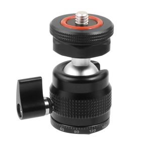 FEICHAO Mini Top Başlı 1/4 inç Soğuk Ayakkabı Montaj Adaptörü Küre Dönme Transfer Braketi SLR Kamera Tripod Gimbal Tutucu Fotoğraf Aksesuarı