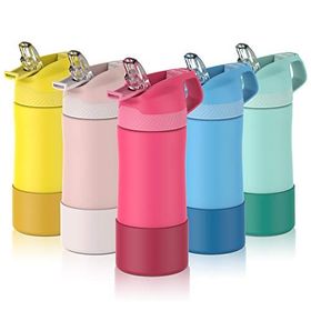 Feijian Pipetli Çift Duvarlı Yalıtımlı 350 ml Çocuk Su Şişesi Matara