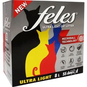 Feles 2x8 lt Ultra Hafif Aktif karbonlu Kedi Kumu
