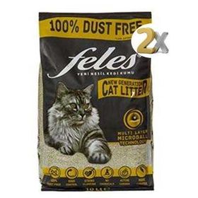 Feles Aktif Karbonlu Tozsuz Topaklanan 2x10 lt Kedi Kumu