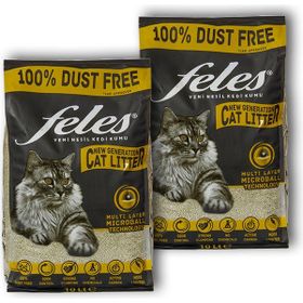 Feles Aktif Karbonlu Tozsuz Topaklanan 2x10 lt Kedi Kumu