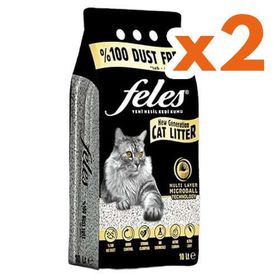 Feles Ultra Light Karbonlu Topaklanan 10 lt 2 Adet Kedi Kumu