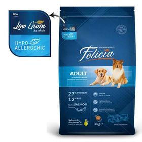Felica Düşük Tahıllı Hipoalerjenik Somonlu 3 kg Orta ve Büyük Irk Yetişkin Köpek Maması
