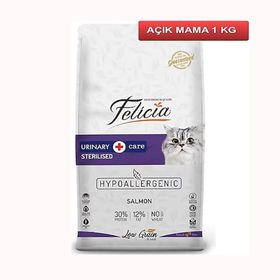 Felicia 1 kg Düşük Tahıllı Kısırlaştırılmış Somonlu HypoAllergenic Kedi Maması