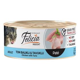 Felicia 12x85 gr Kıyılmış Ton Balıklı ve Tavuklu Yetişkin Kedi Konservesi