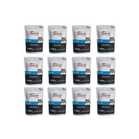 Felicia 12x85 gr Tahılsız Somonlu Yetişkin Pouch Kedi Konservesi