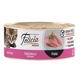 Felicia 12x85 gr Tahılsız Tavuklu Kıyılmış Yavru Kedi Konservesi