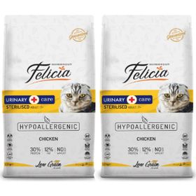 Felicia 2x2 kg Az Tahıllı Tavuklu Hypoallergenic Sterilised Kısır Yetişkin Kedi Maması