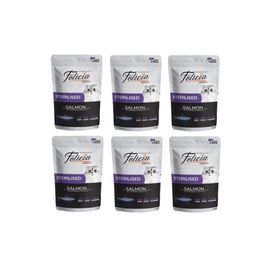 Felicia 6x85 gr Pouch Tahılsız Sterilized Kısır Somonlu Yaş Mama