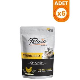 Felicia 6x85 gr Tahılsız Tavuklu Pouch Kısırlaştırılmış Konserve Kedi Maması
