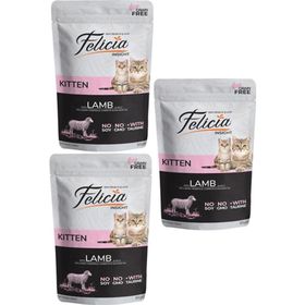 Felicia 85 gr 12 Adet Jöle İçinde Kuzu Etli Taurinli Tahılsız Yavru Kedi Konservesi