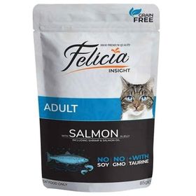 Felicia 85 gr Jöle İçinde Somonlu Taurinli Tahılsız Yetişkin Kedi Konservesi