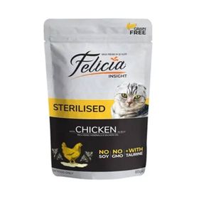 Felicia 85 gr Tahılsız Sterilised Tavuklu Yaş Kedi Maması
