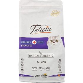 Felicia Az Tahıllı Sterilised Kısırlaştırılmış Somonlu 2 kg Hypoallergenic Kedi Maması + Gimcat 20 gr Malt