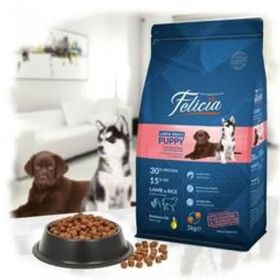 Felicia Biftekli 3x1 kg Şeffaf Paket Yetişkin Köpek Maması